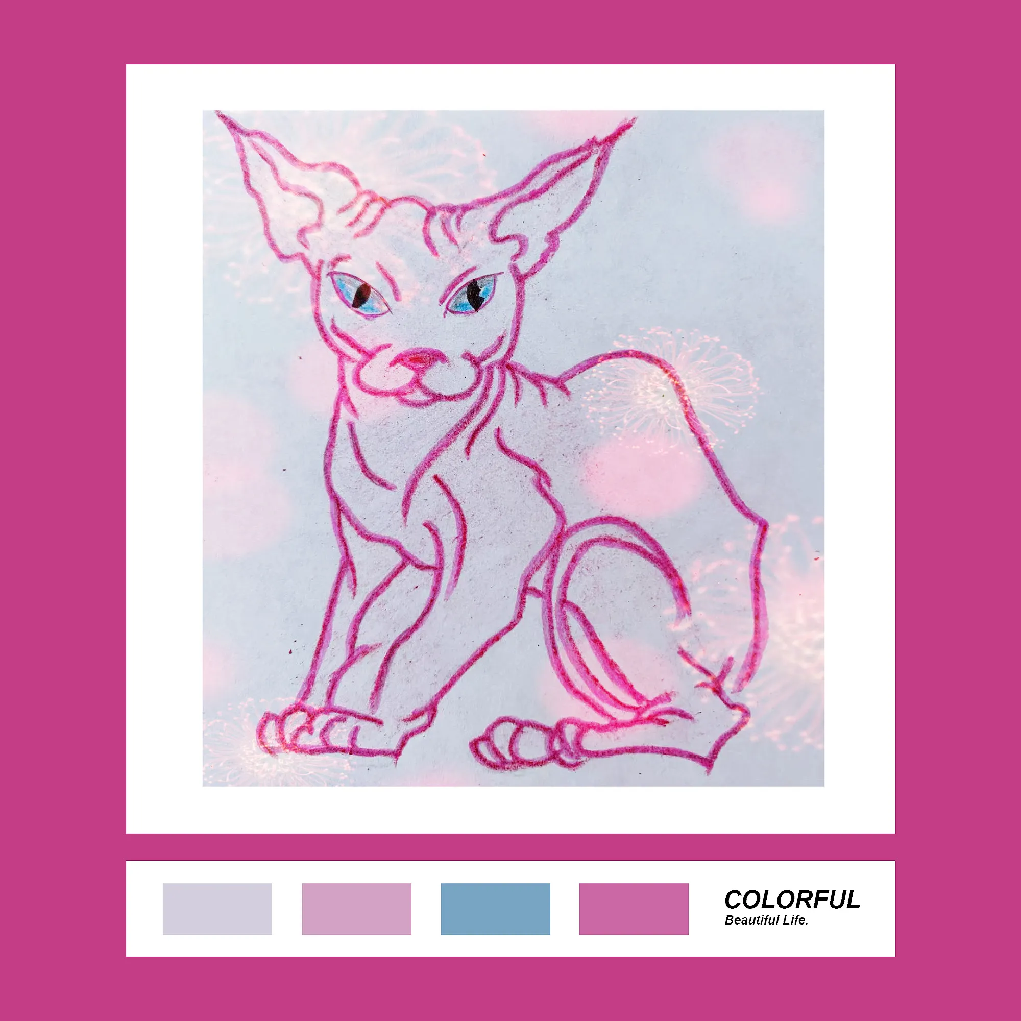 A charming portrait of a cat with inquisitive eyes